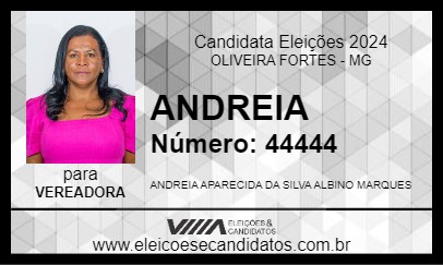 Candidato ANDREIA 2024 - OLIVEIRA FORTES - Eleições