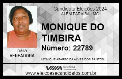 Candidato MONIQUE DO TIMBIRA 2024 - ALÉM PARAÍBA - Eleições