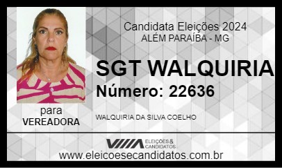 Candidato SGT WALQUIRIA 2024 - ALÉM PARAÍBA - Eleições