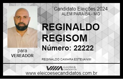 Candidato REGINALDO REGISOM 2024 - ALÉM PARAÍBA - Eleições