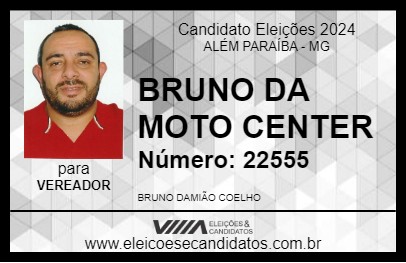 Candidato BRUNO DA MOTO CENTER 2024 - ALÉM PARAÍBA - Eleições