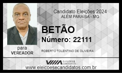 Candidato BETÃO 2024 - ALÉM PARAÍBA - Eleições