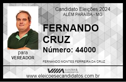 Candidato FERNANDO CRUZ 2024 - ALÉM PARAÍBA - Eleições