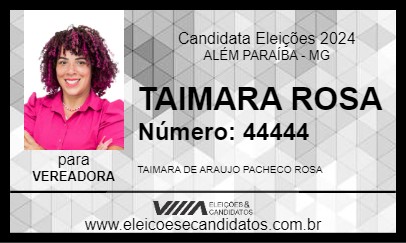 Candidato TAIMARA ROSA 2024 - ALÉM PARAÍBA - Eleições