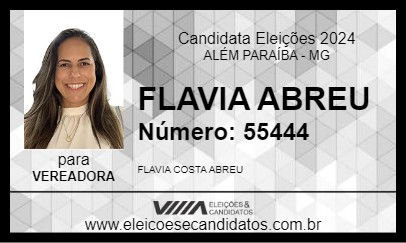 Candidato FLAVIA ABREU 2024 - ALÉM PARAÍBA - Eleições