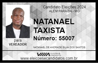 Candidato NATANAEL TAXISTA 2024 - ALÉM PARAÍBA - Eleições