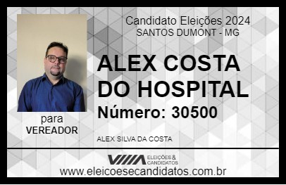 Candidato ALEX COSTA DO HOSPITAL 2024 - SANTOS DUMONT - Eleições