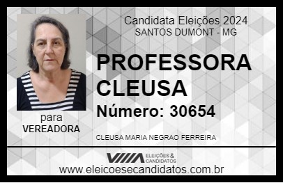 Candidato PROFESSORA CLEUSA 2024 - SANTOS DUMONT - Eleições