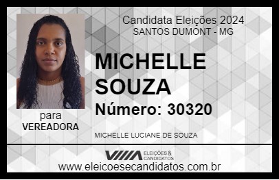 Candidato MICHELLE SOUZA 2024 - SANTOS DUMONT - Eleições