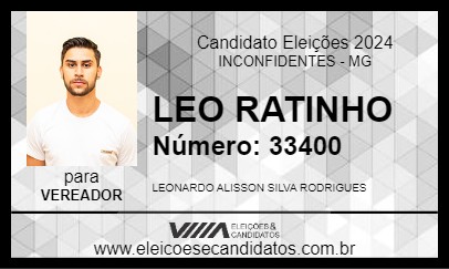 Candidato LEO RATINHO 2024 - INCONFIDENTES - Eleições