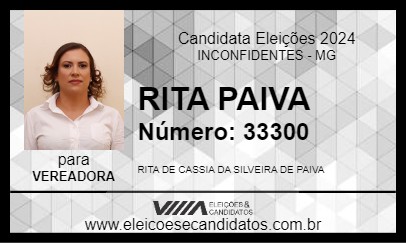 Candidato RITA PAIVA 2024 - INCONFIDENTES - Eleições