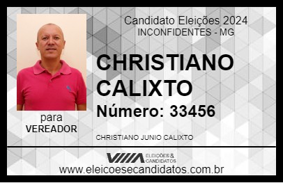 Candidato CHRISTIANO CALIXTO 2024 - INCONFIDENTES - Eleições