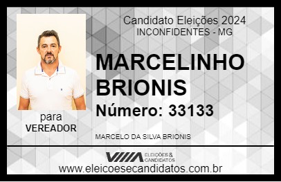 Candidato MARCELINHO BRIONIS 2024 - INCONFIDENTES - Eleições