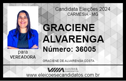 Candidato GRACIENE ALVARENGA 2024 - CARMÉSIA - Eleições