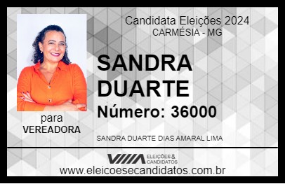 Candidato SANDRA DUARTE 2024 - CARMÉSIA - Eleições