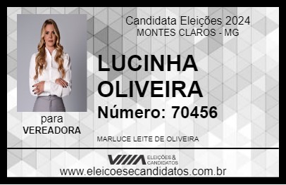 Candidato LUCINHA OLIVEIRA 2024 - MONTES CLAROS - Eleições