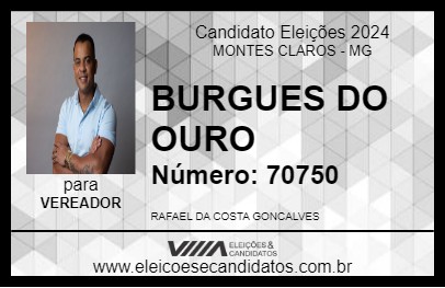 Candidato BURGUES DO OURO 2024 - MONTES CLAROS - Eleições