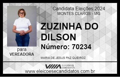 Candidato ZUZINHA DO DILSON 2024 - MONTES CLAROS - Eleições