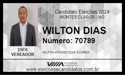 Candidato WILTON DIAS 2024 - MONTES CLAROS - Eleições