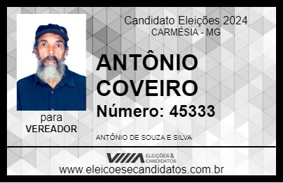 Candidato ANTÔNIO COVEIRO 2024 - CARMÉSIA - Eleições