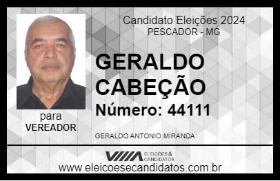 Candidato GERALDO CABEÇÃO 2024 - PESCADOR - Eleições