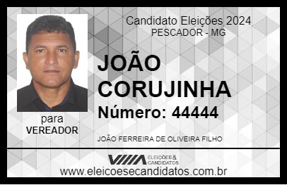 Candidato JOÃO CORUJINHA 2024 - PESCADOR - Eleições