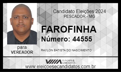 Candidato FAROFINHA 2024 - PESCADOR - Eleições