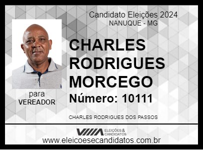 Candidato CHARLES RODRIGUES  MORCEGO 2024 - NANUQUE - Eleições