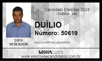 Candidato DUÍLIO 2024 - ITABIRA - Eleições