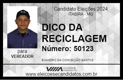 Candidato DICO DA RECICLAGEM 2024 - ITABIRA - Eleições