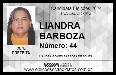 Candidato LIANDRA BARBOZA 2024 - PESCADOR - Eleições