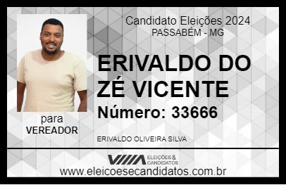 Candidato ERIVALDO DO ZÉ VICENTE 2024 - PASSABÉM - Eleições