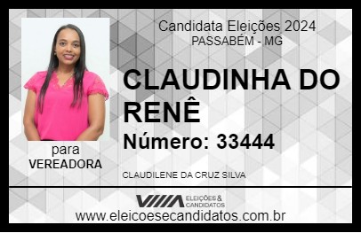 Candidato CLAUDINHA DO RENÊ 2024 - PASSABÉM - Eleições