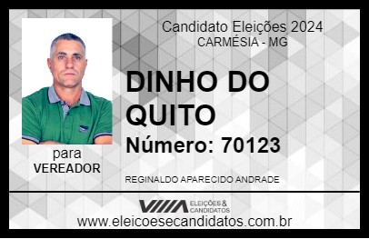 Candidato DINHO DO QUITO 2024 - CARMÉSIA - Eleições