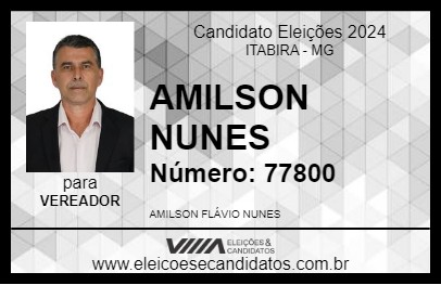 Candidato AMILSON NUNES 2024 - ITABIRA - Eleições