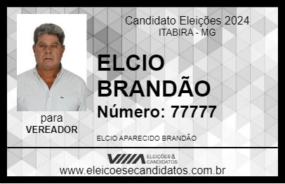 Candidato ELCIO BRANDÃO 2024 - ITABIRA - Eleições