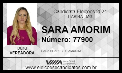 Candidato SARA AMORIM 2024 - ITABIRA - Eleições