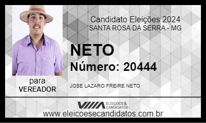 Candidato NETO 2024 - SANTA ROSA DA SERRA - Eleições