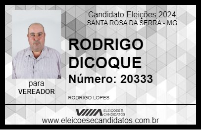 Candidato RODRIGO DICOQUE 2024 - SANTA ROSA DA SERRA - Eleições