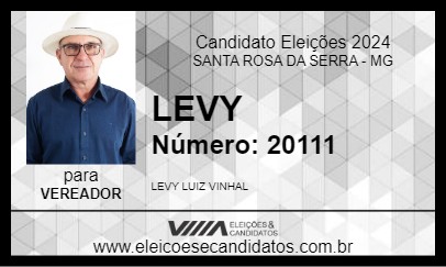 Candidato LEVY 2024 - SANTA ROSA DA SERRA - Eleições