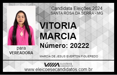 Candidato VITORIA MARCIA 2024 - SANTA ROSA DA SERRA - Eleições