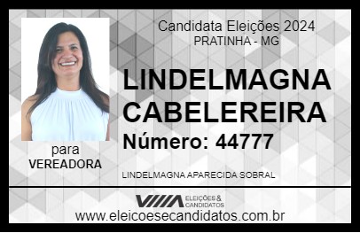 Candidato LINDELMAGNA CABELEREIRA 2024 - PRATINHA - Eleições