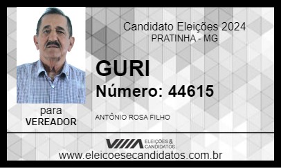 Candidato GURI 2024 - PRATINHA - Eleições