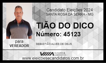 Candidato TIÃO DO DICO 2024 - SANTA ROSA DA SERRA - Eleições