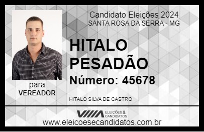 Candidato HITALO PESADÃO 2024 - SANTA ROSA DA SERRA - Eleições