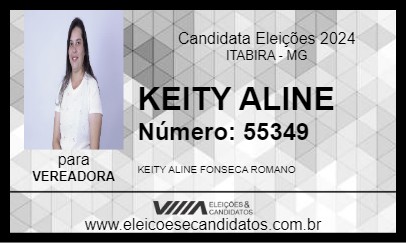 Candidato KEITY ALINE 2024 - ITABIRA - Eleições