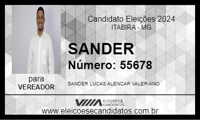 Candidato SANDER 2024 - ITABIRA - Eleições