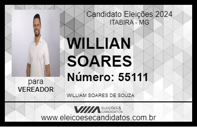 Candidato WILLIAN SOARES 2024 - ITABIRA - Eleições