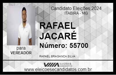 Candidato RAFAEL JACARÉ 2024 - ITABIRA - Eleições