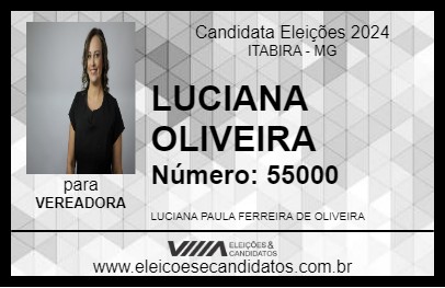 Candidato LUCIANA OLIVEIRA 2024 - ITABIRA - Eleições